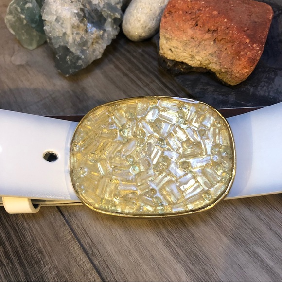 Aquamarine Encrusted Belt Buckle & Belt - Picture 5 of 7